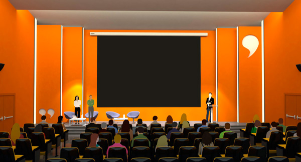 virtual event conference room