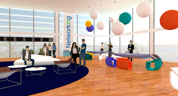 virtual fair networking room